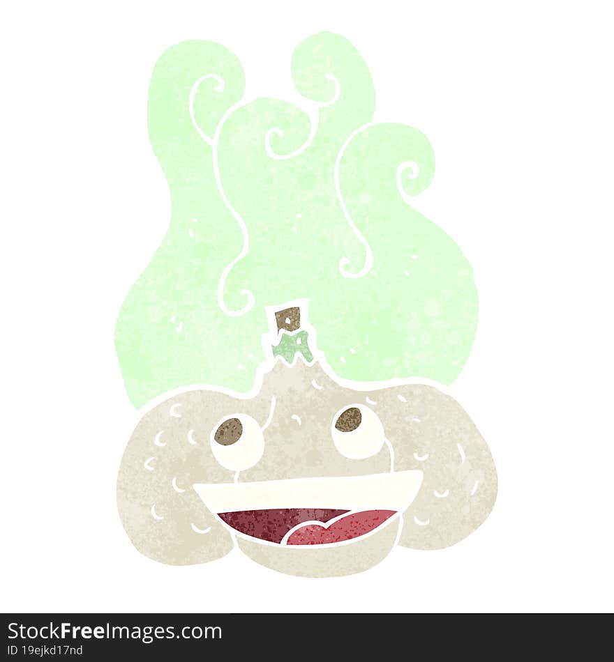 cartoon happy garlic