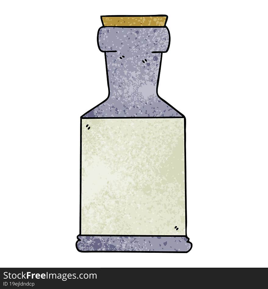 Quirky Hand Drawn Cartoon Potion Bottle