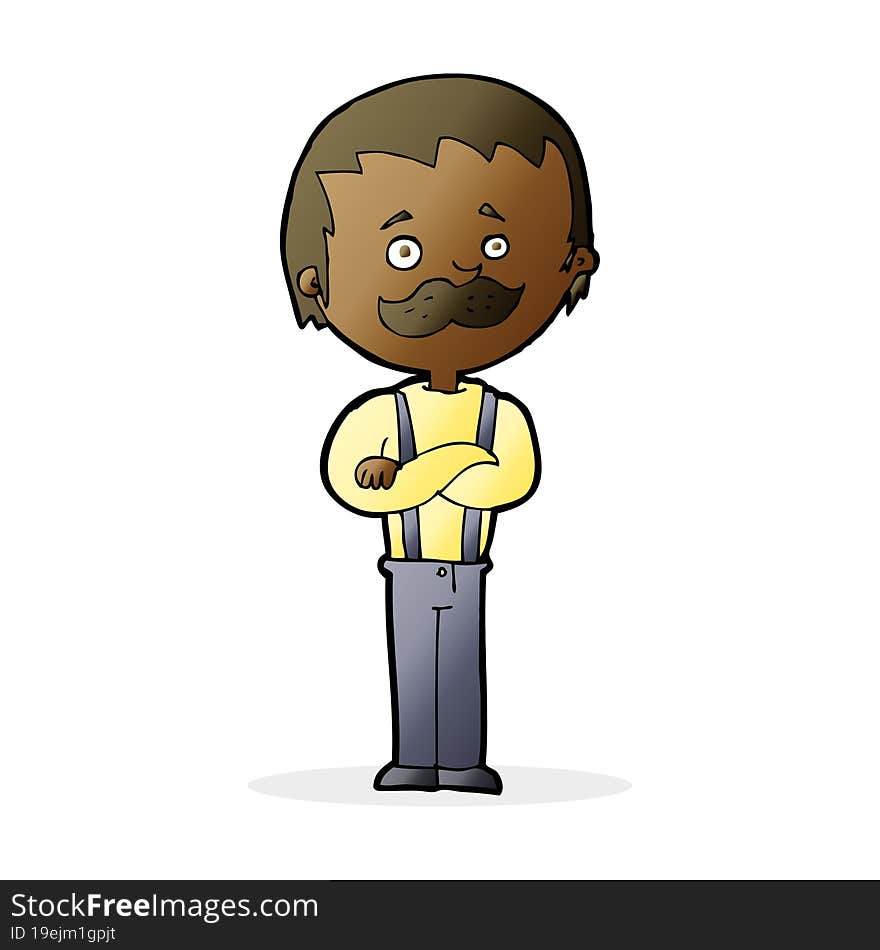 cartoon man with mustache