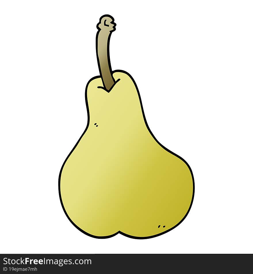 cartoon doodle of a pear