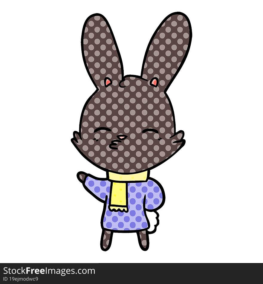 curious bunny cartoon. curious bunny cartoon