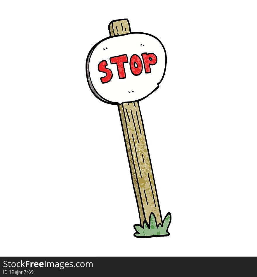 cartoon doodle traffic signs