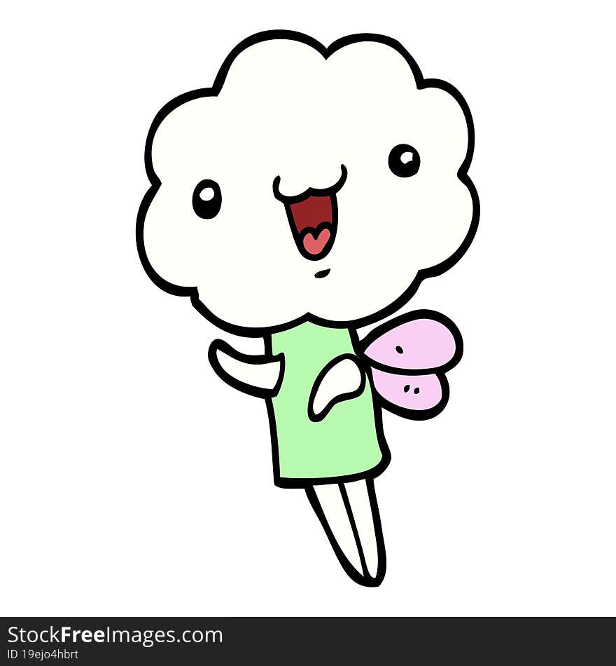 cute cartoon cloud head creature