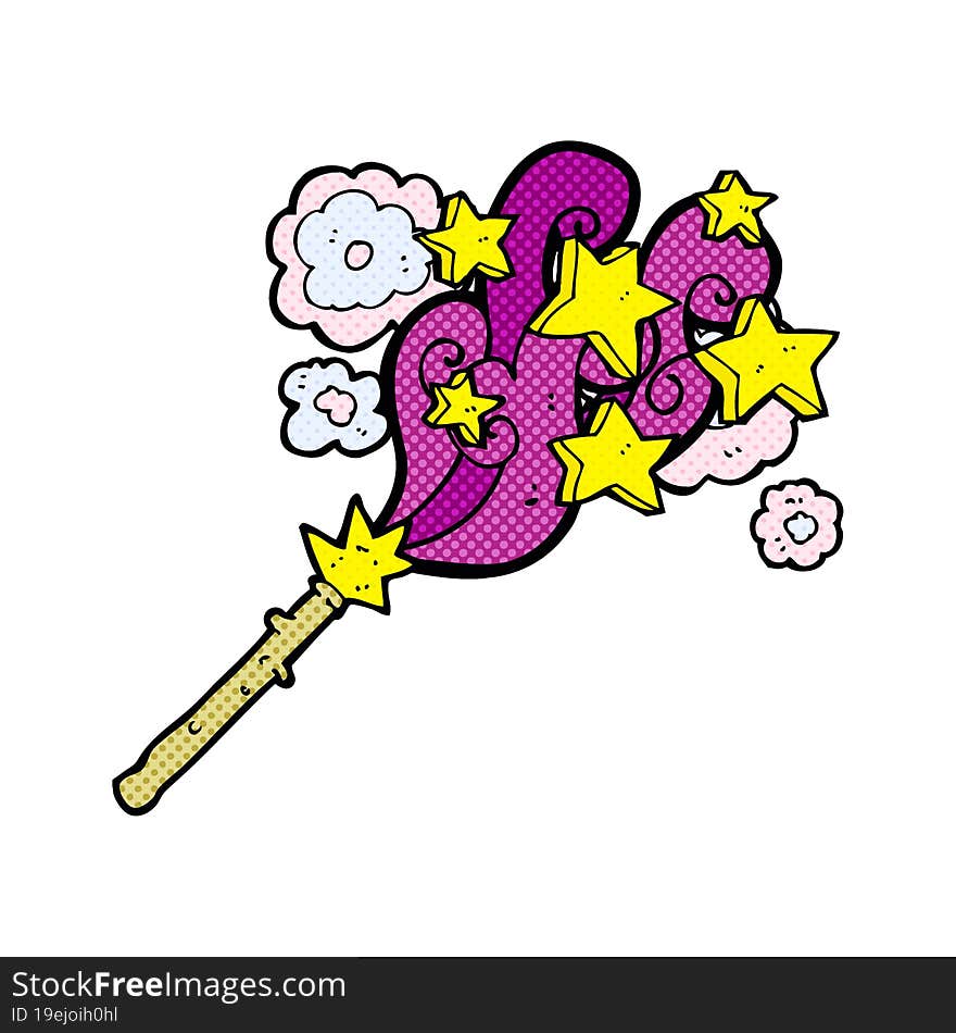 cartoon magic wand