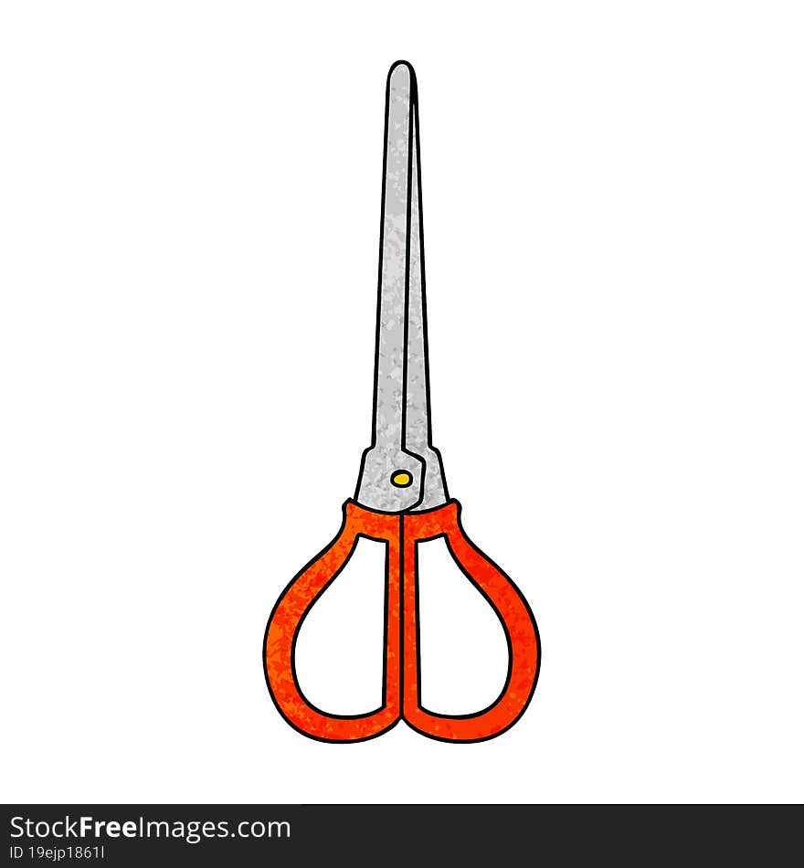 hand drawn quirky cartoon scissors. hand drawn quirky cartoon scissors