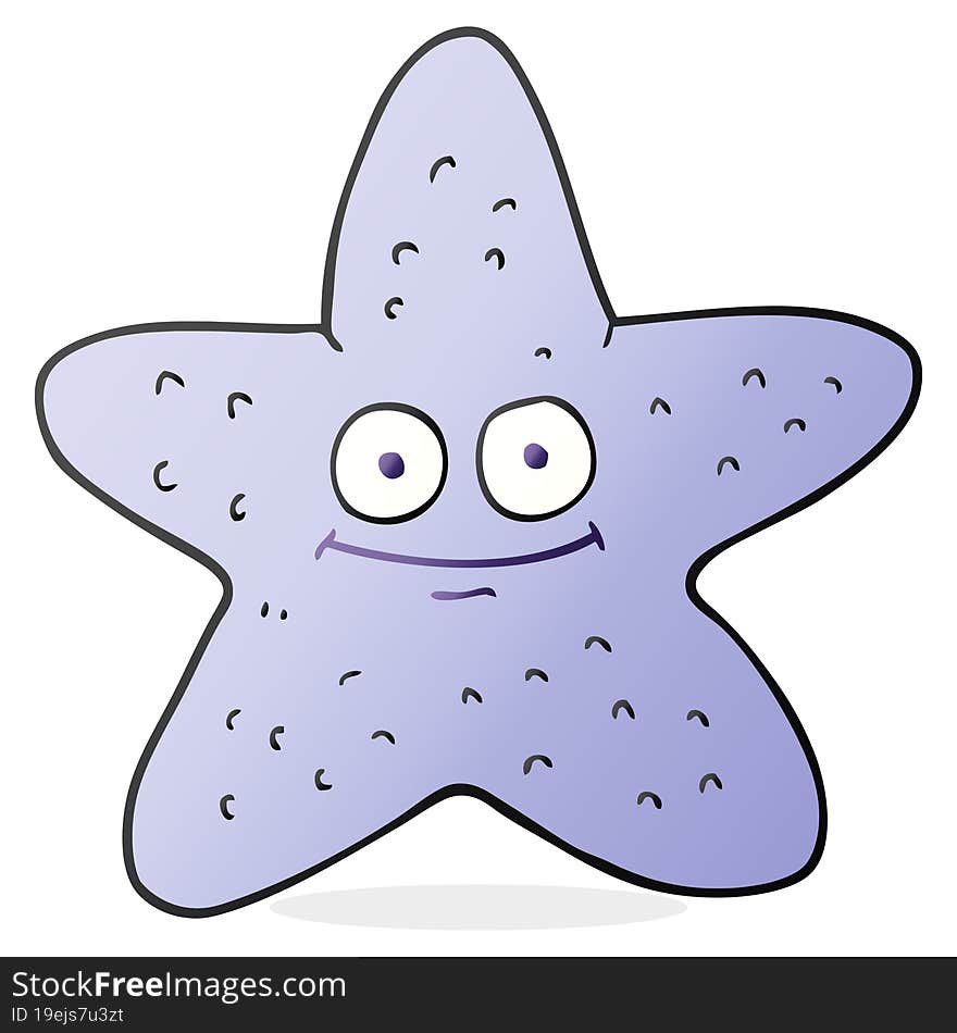 freehand drawn cartoon starfish