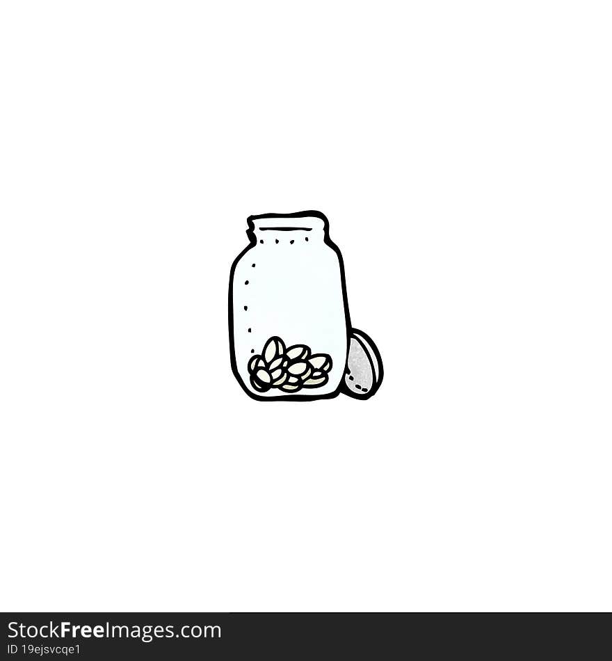 cartoon jar of pills