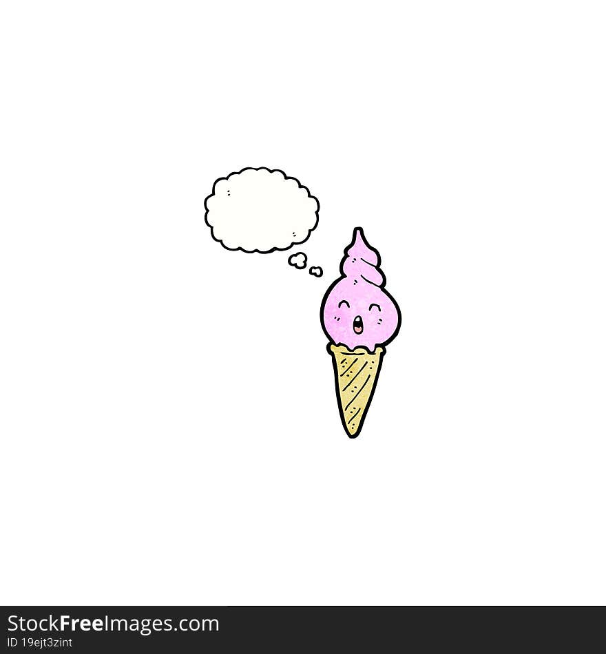 ice cream cone cartoon character