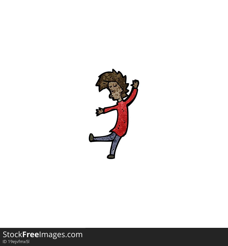 cartoon dancing man