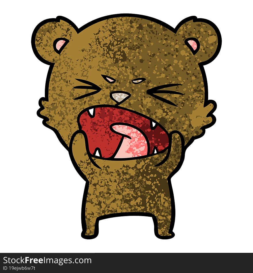 angry cartoon bear. angry cartoon bear