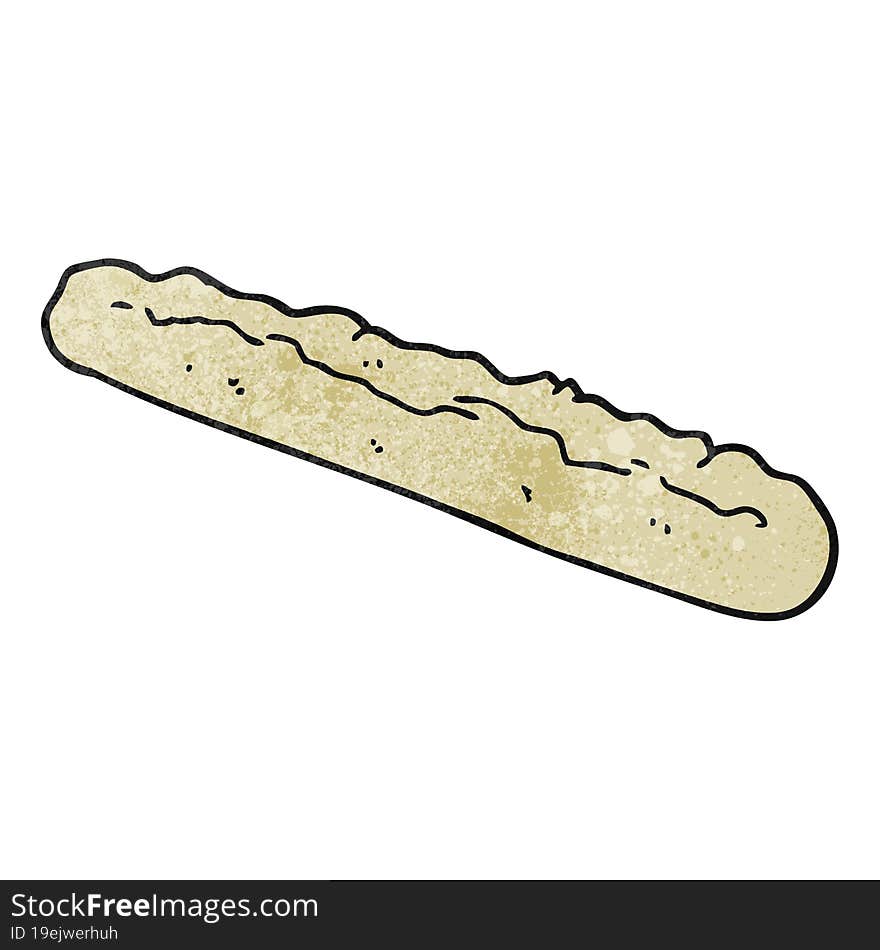 Textured Cartoon Baguette