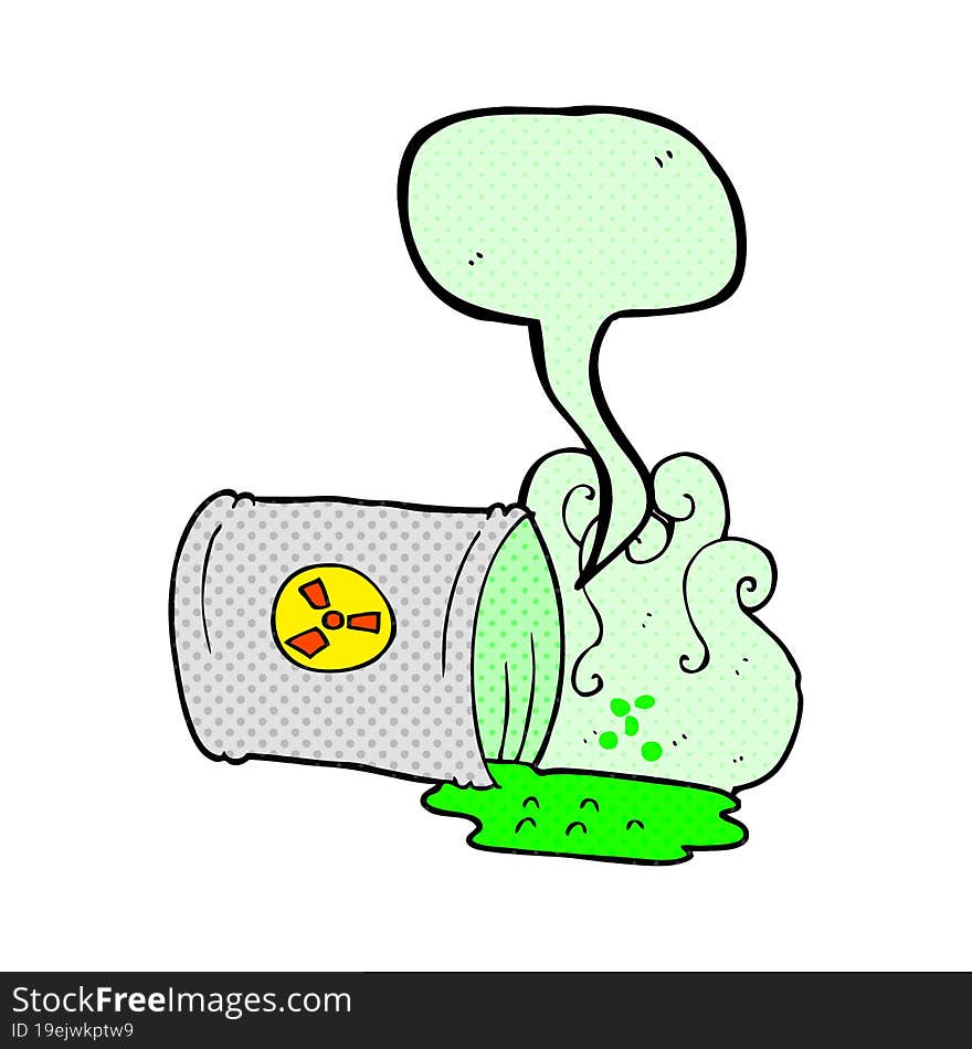 comic book speech bubble cartoon nuclear waste