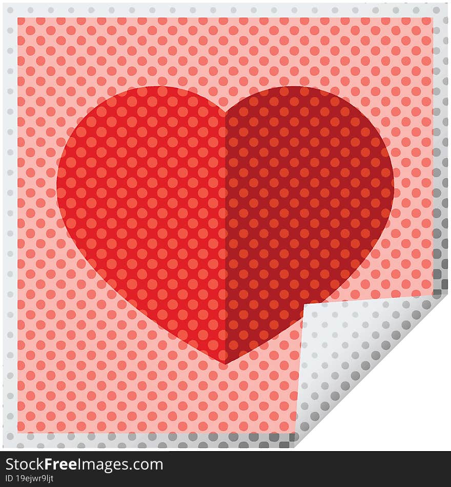 Heart Symbol Graphic Square Sticker