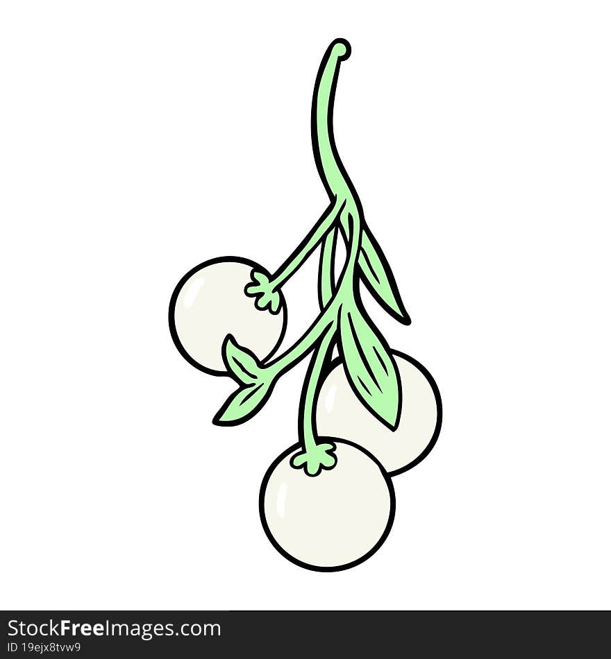 cartoon mistletoe. cartoon mistletoe