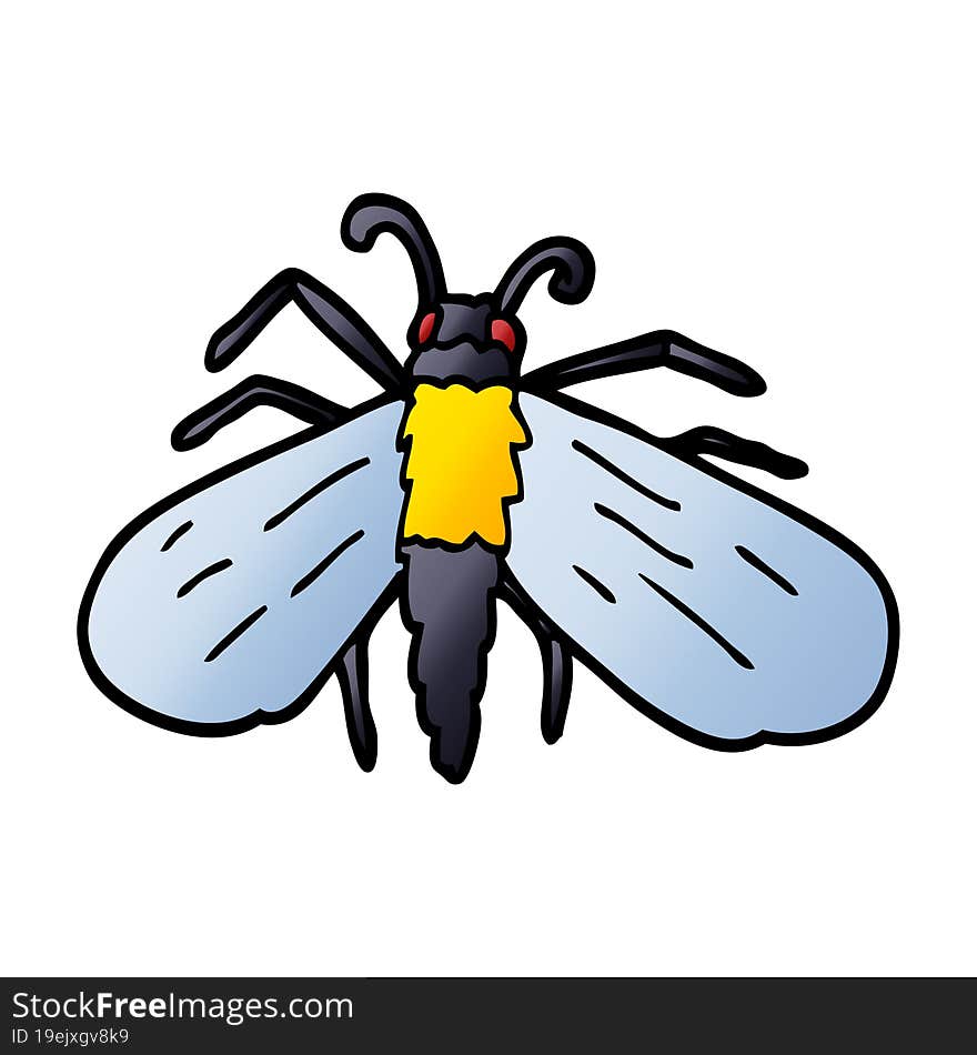 cartoon doodle bee