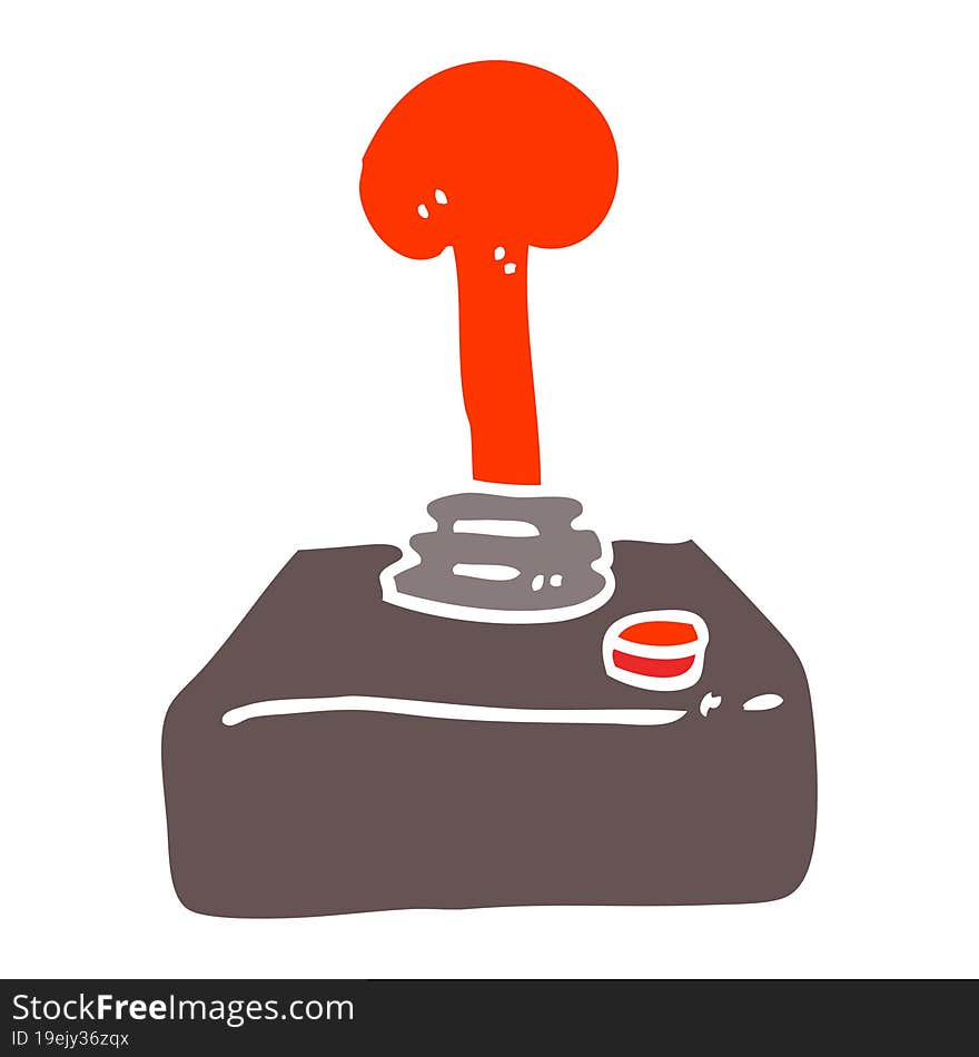 flat color illustration cartoon joystick