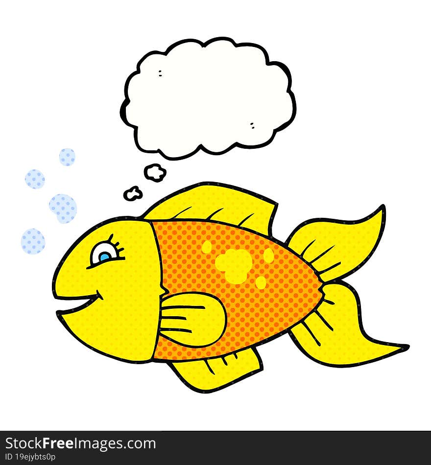 thought bubble cartoon fish