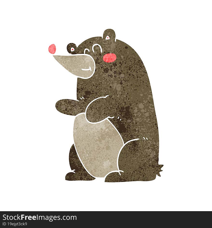 retro cartoon bear