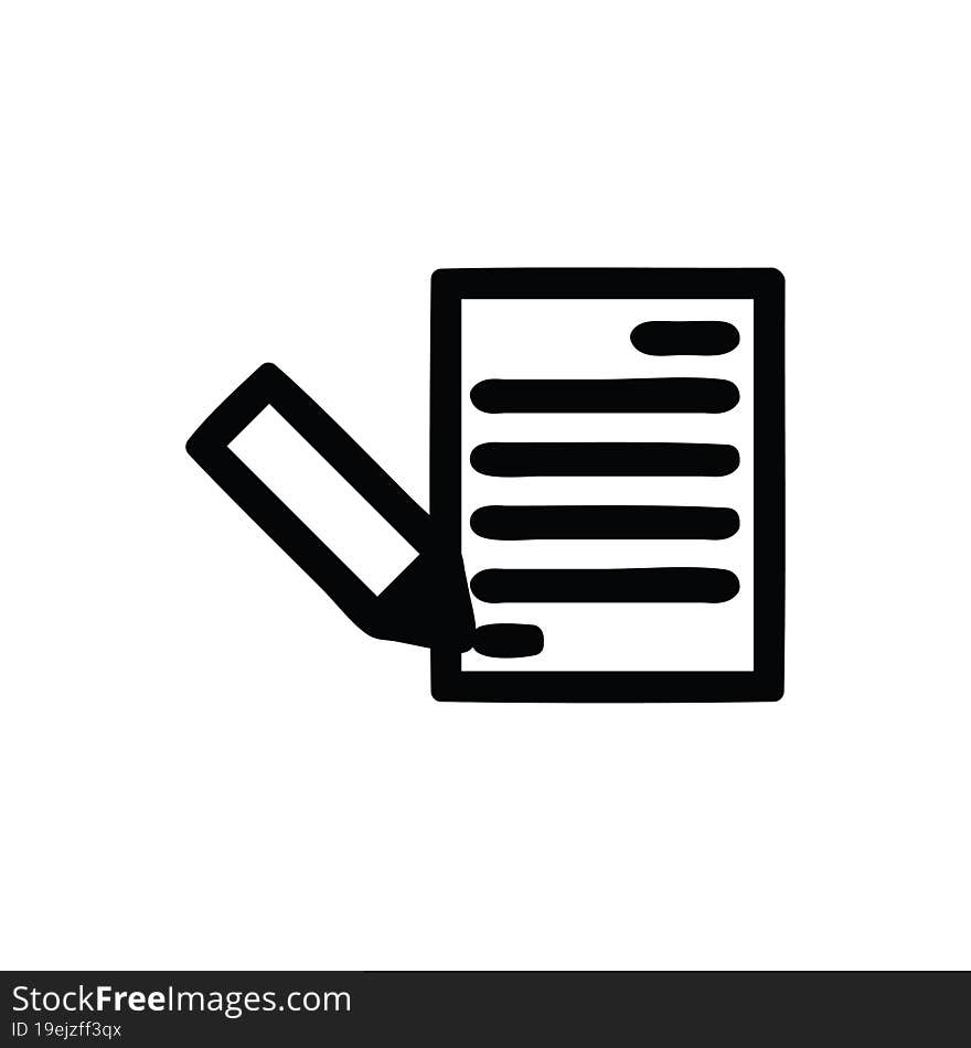 document and pencil icon