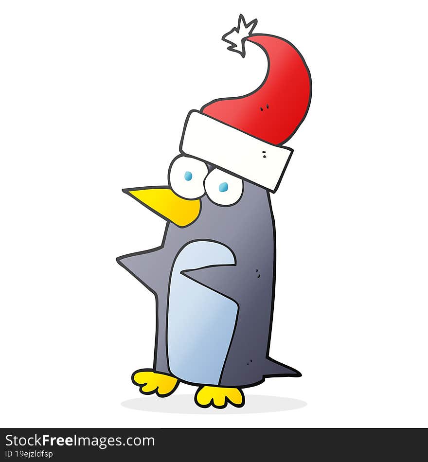 cartoon christmas penguin