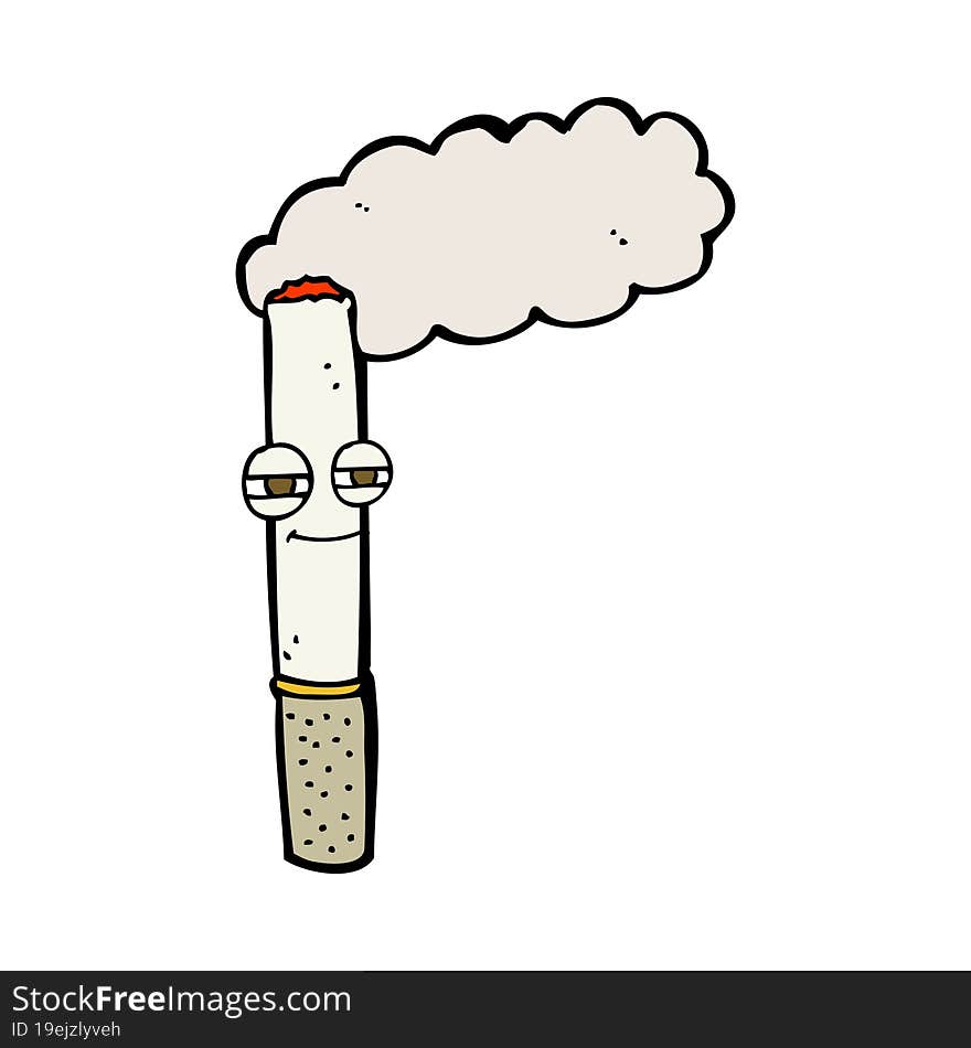 cartoon happy cigarette