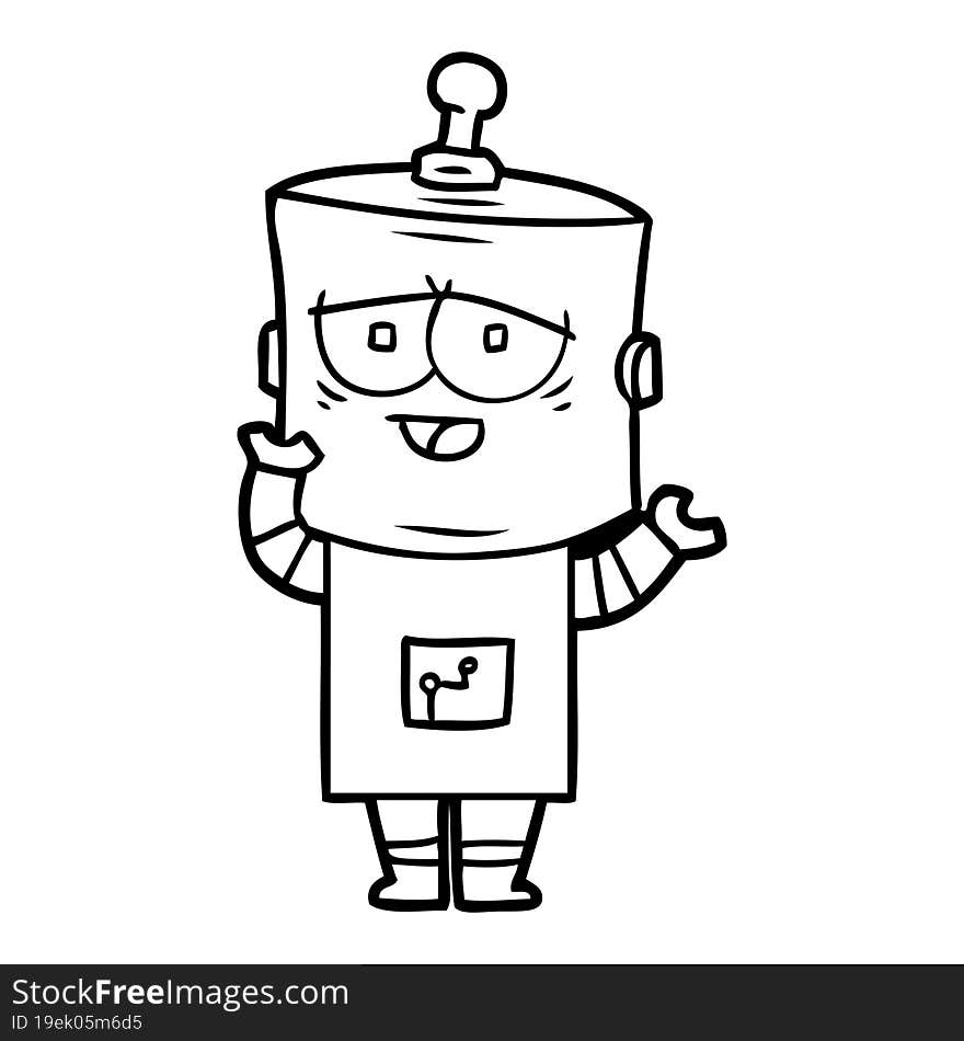 cartoon robot. cartoon robot