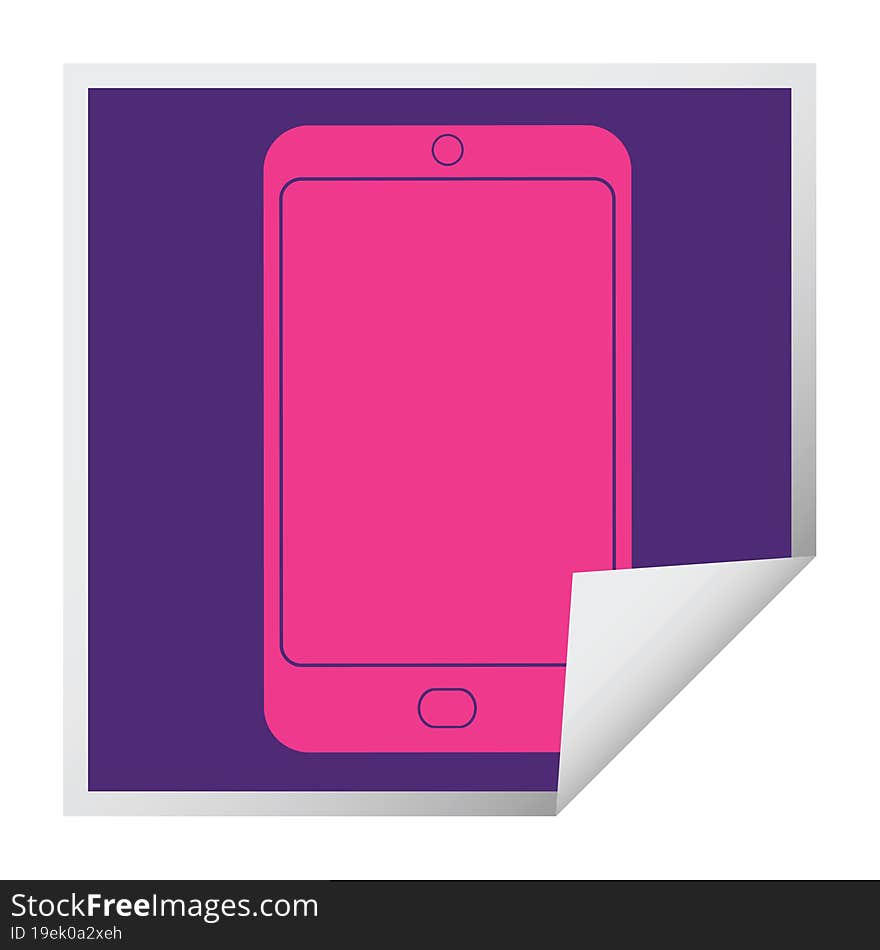 cell phone graphic square peeling sticker. cell phone graphic square peeling sticker