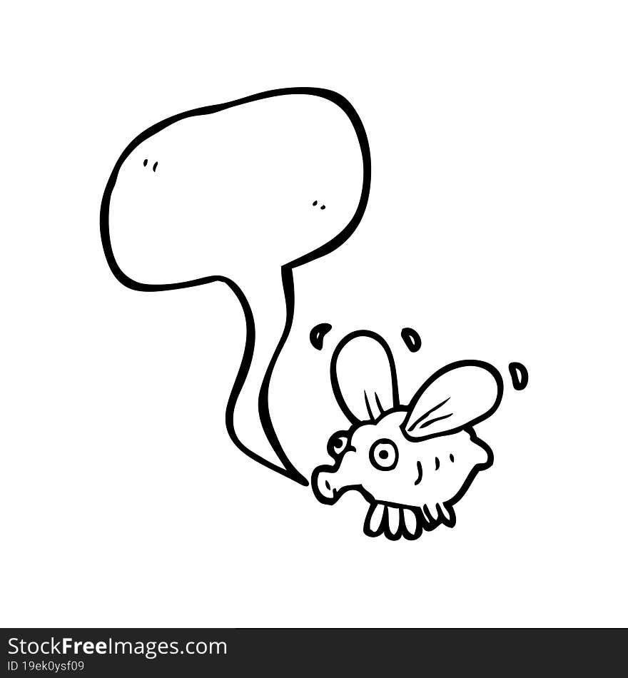 speech bubble cartoon fly