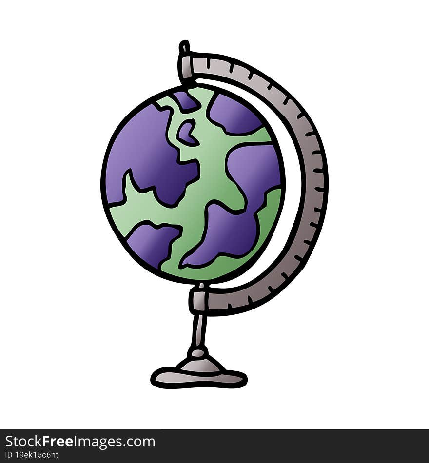 cartoon doodle of a world globe