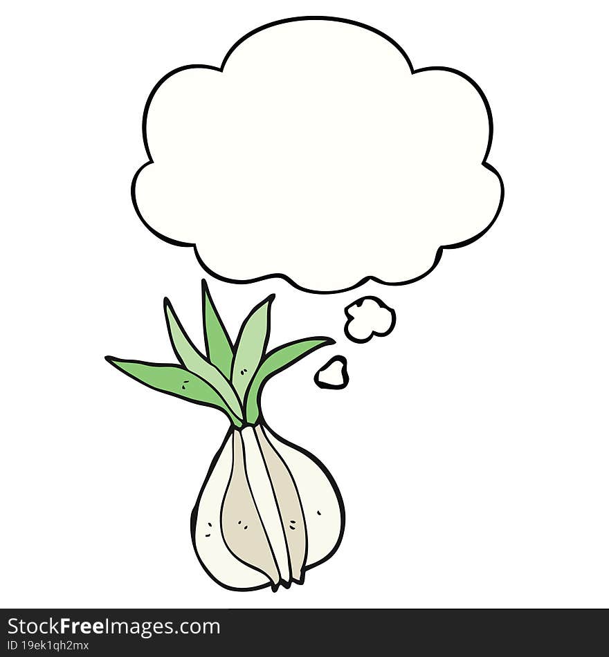 cartoon onion and thought bubble