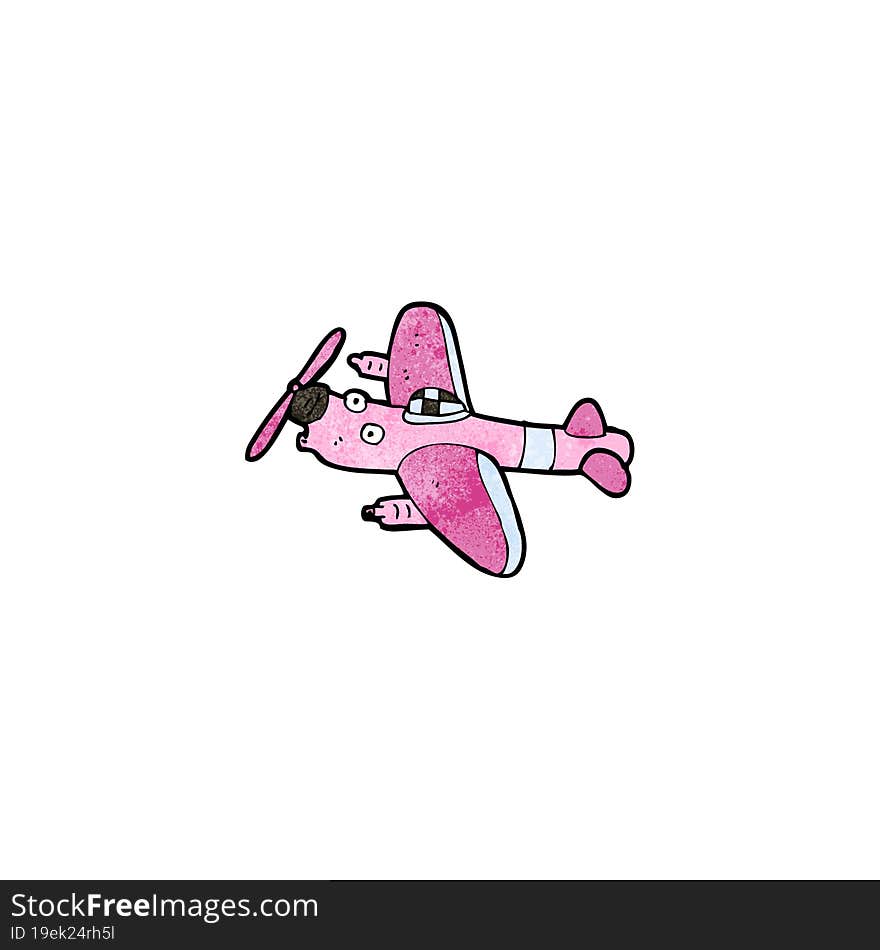 cartoon propeller plane