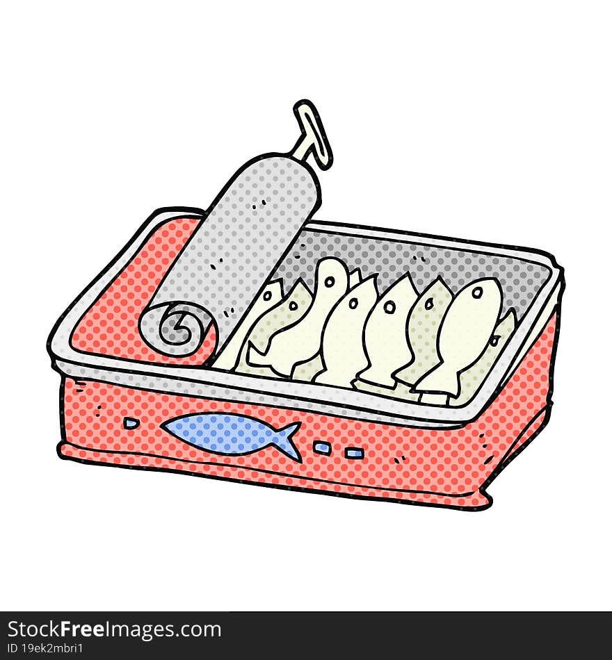 cartoon can of sardines