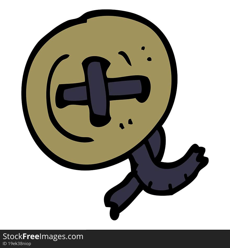 cartoon doodle button