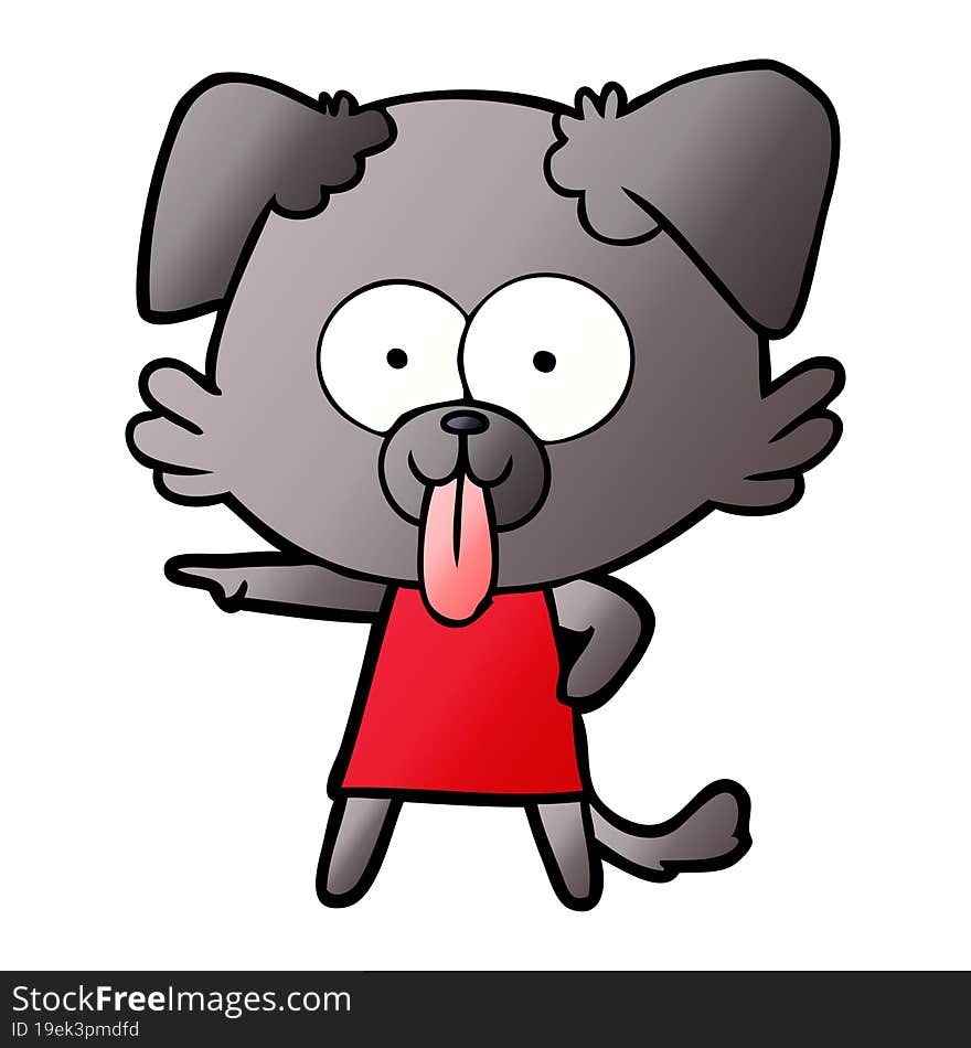 cartoon dog with tongue sticking out. cartoon dog with tongue sticking out