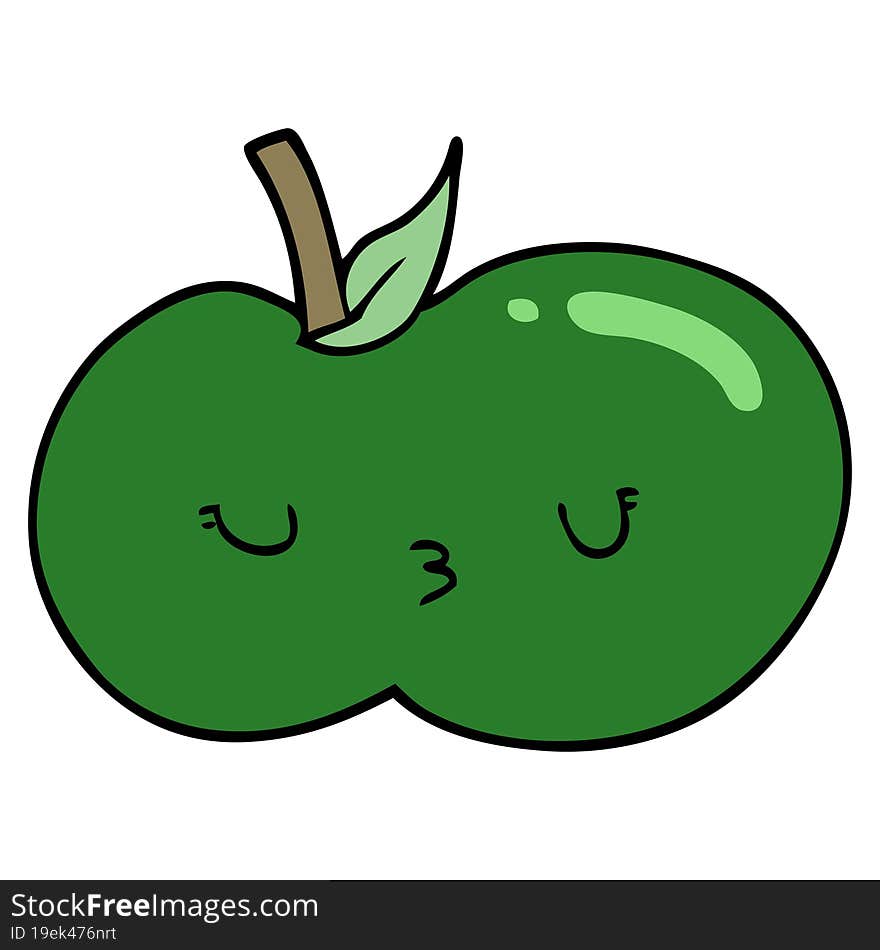 cartoon cute apple