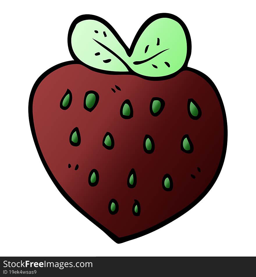 cartoon doodle strawberry fr