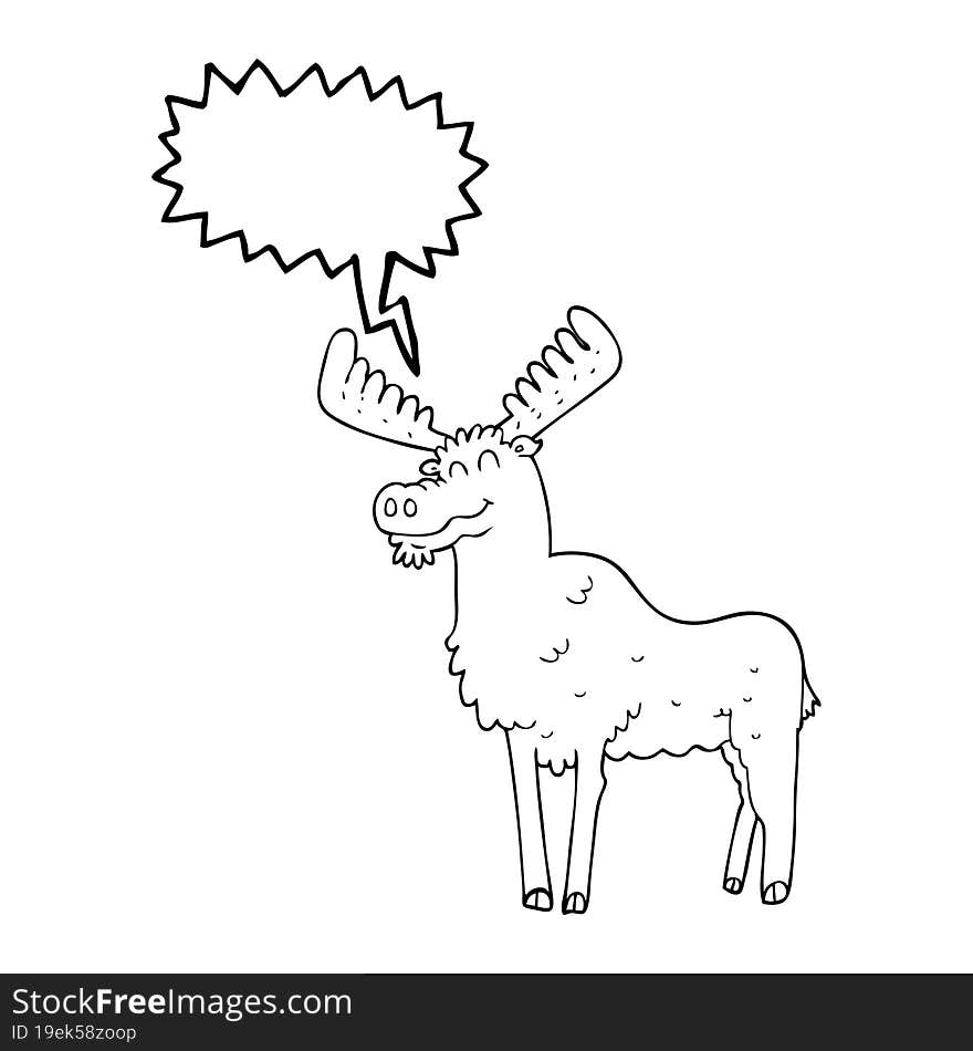 speech bubble cartoon moose