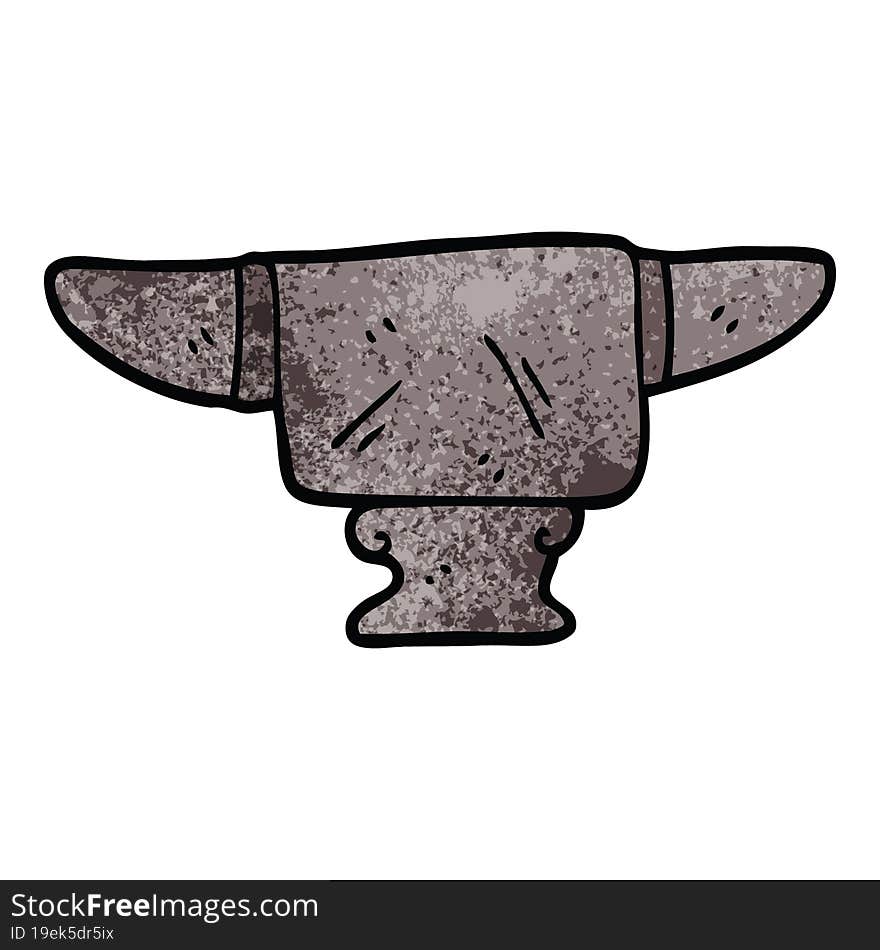 cartoon doodle heavy old anvil