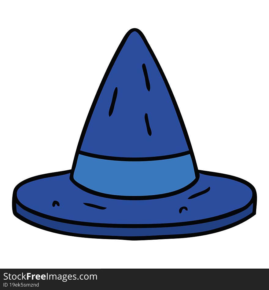 Cartoon Doodle Of A Witches Hat