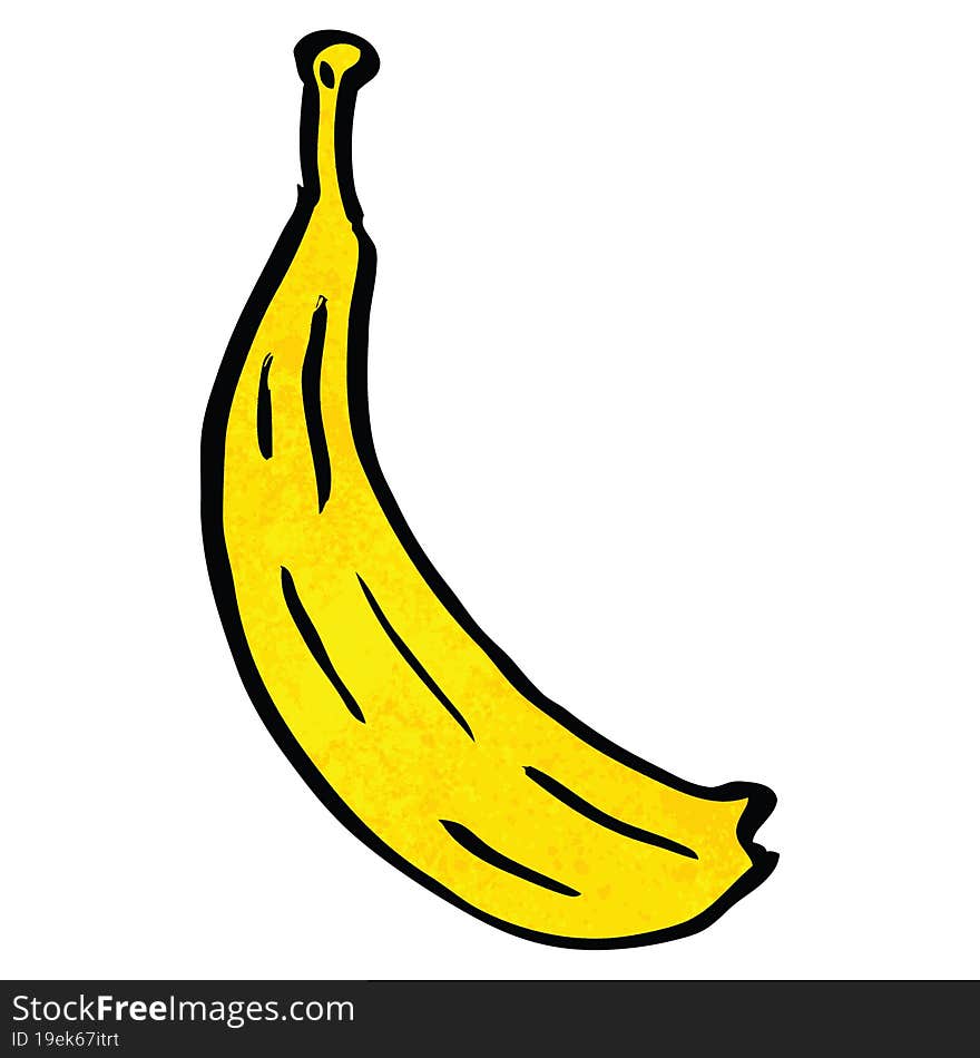 cartoon doodle yellow banana