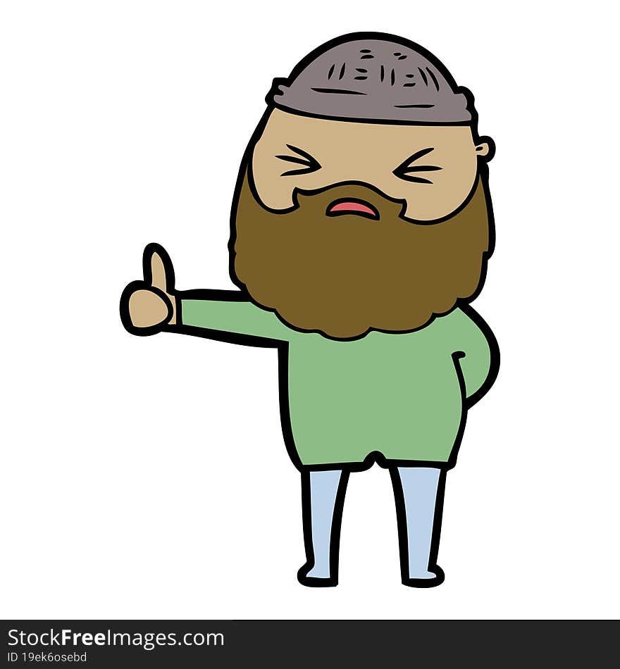 cartoon man with beard. cartoon man with beard