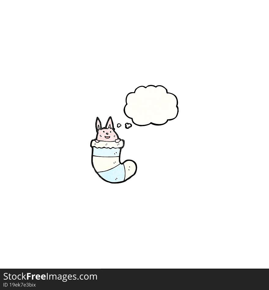 cute rabbit in sock (raster version