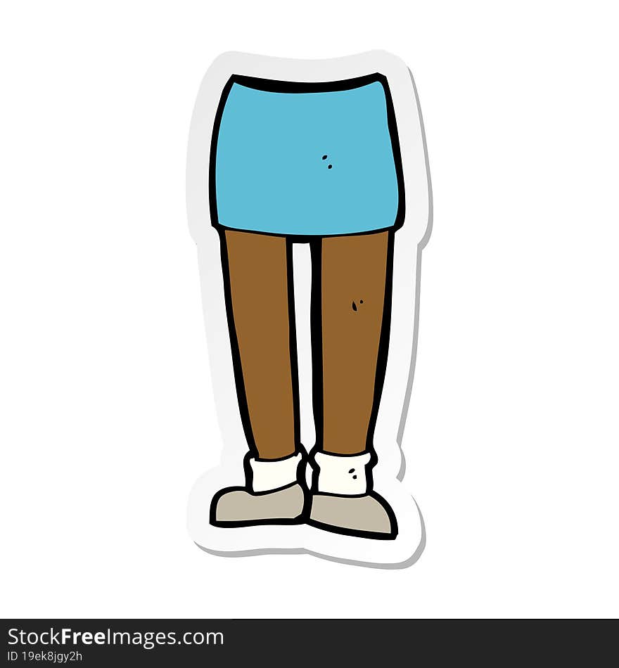 sticker of a cartoon legs