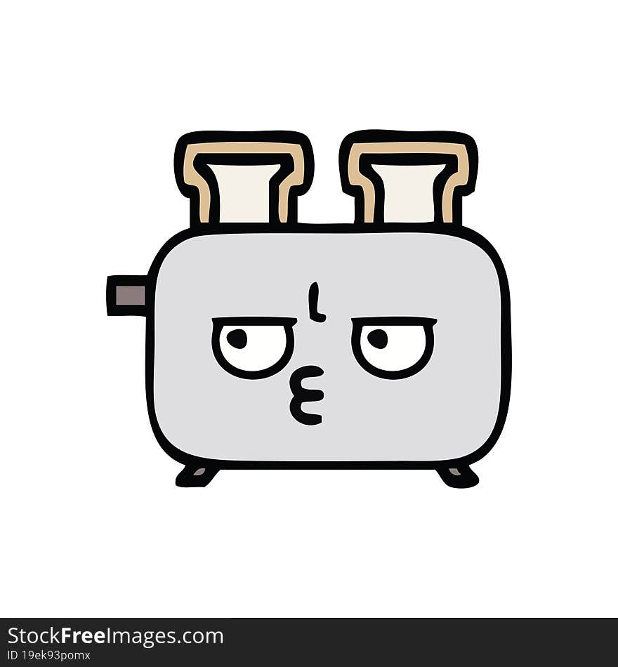 cute cartoon of a of a toaster. cute cartoon of a of a toaster