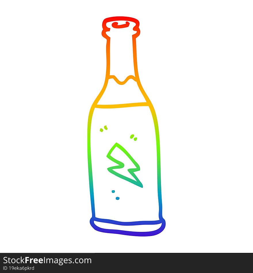 rainbow gradient line drawing cartoon cheap drink