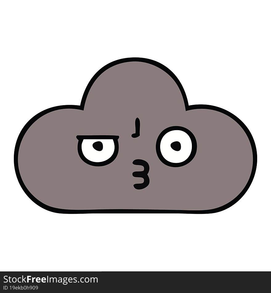 cute cartoon storm cloud