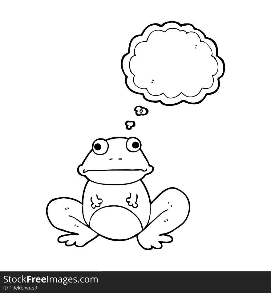 Thought Bubble Cartoon Frog