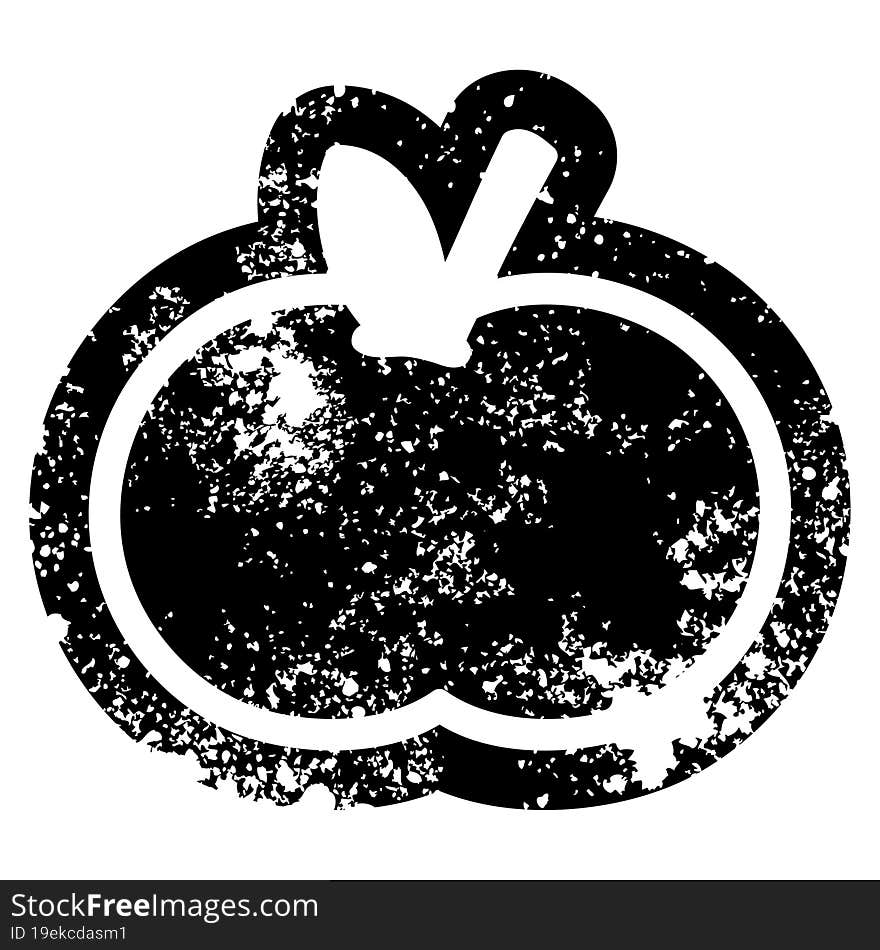 organic apple distressed icon