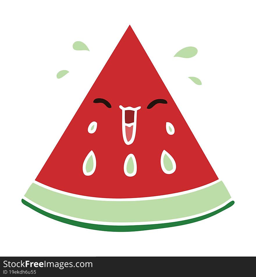 quirky hand drawn cartoon watermelon