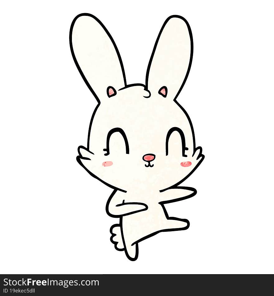 cute cartoon rabbit dancing. cute cartoon rabbit dancing